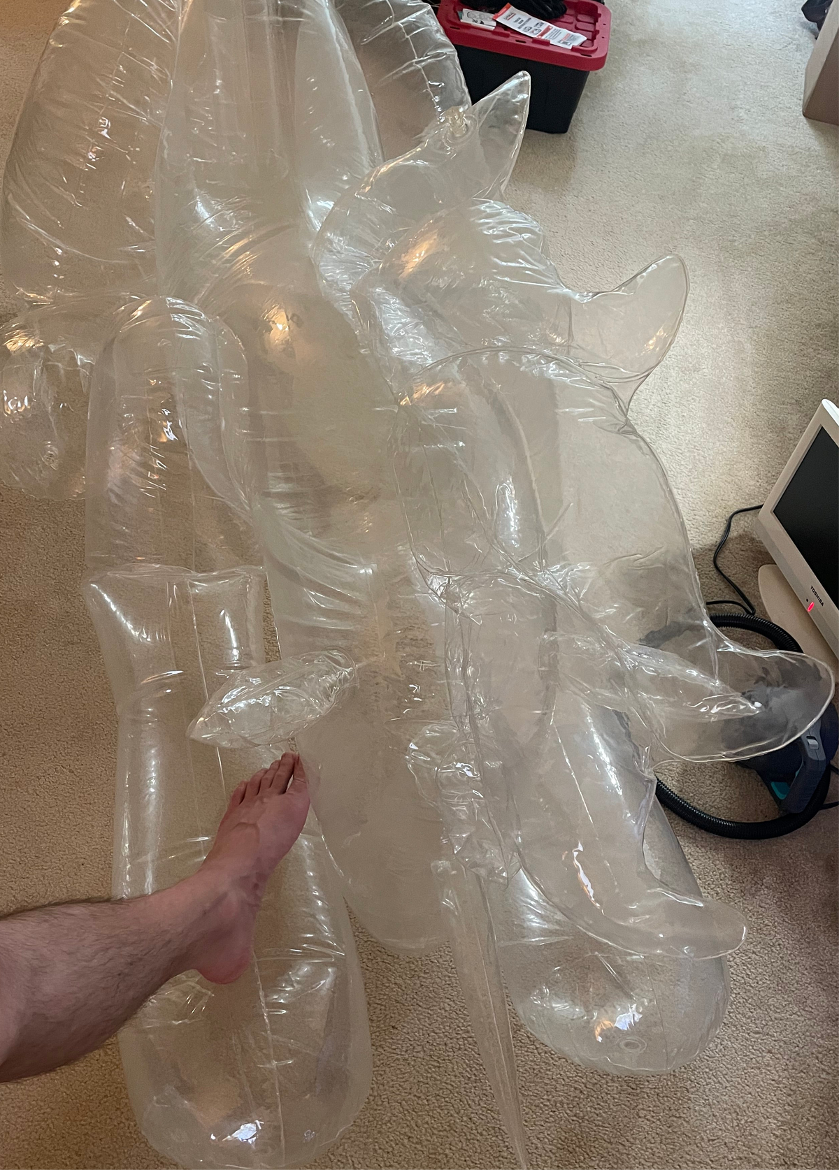 Clear sph unicorn inflatable vid