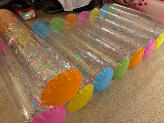 luxe confetti lounger inflatable