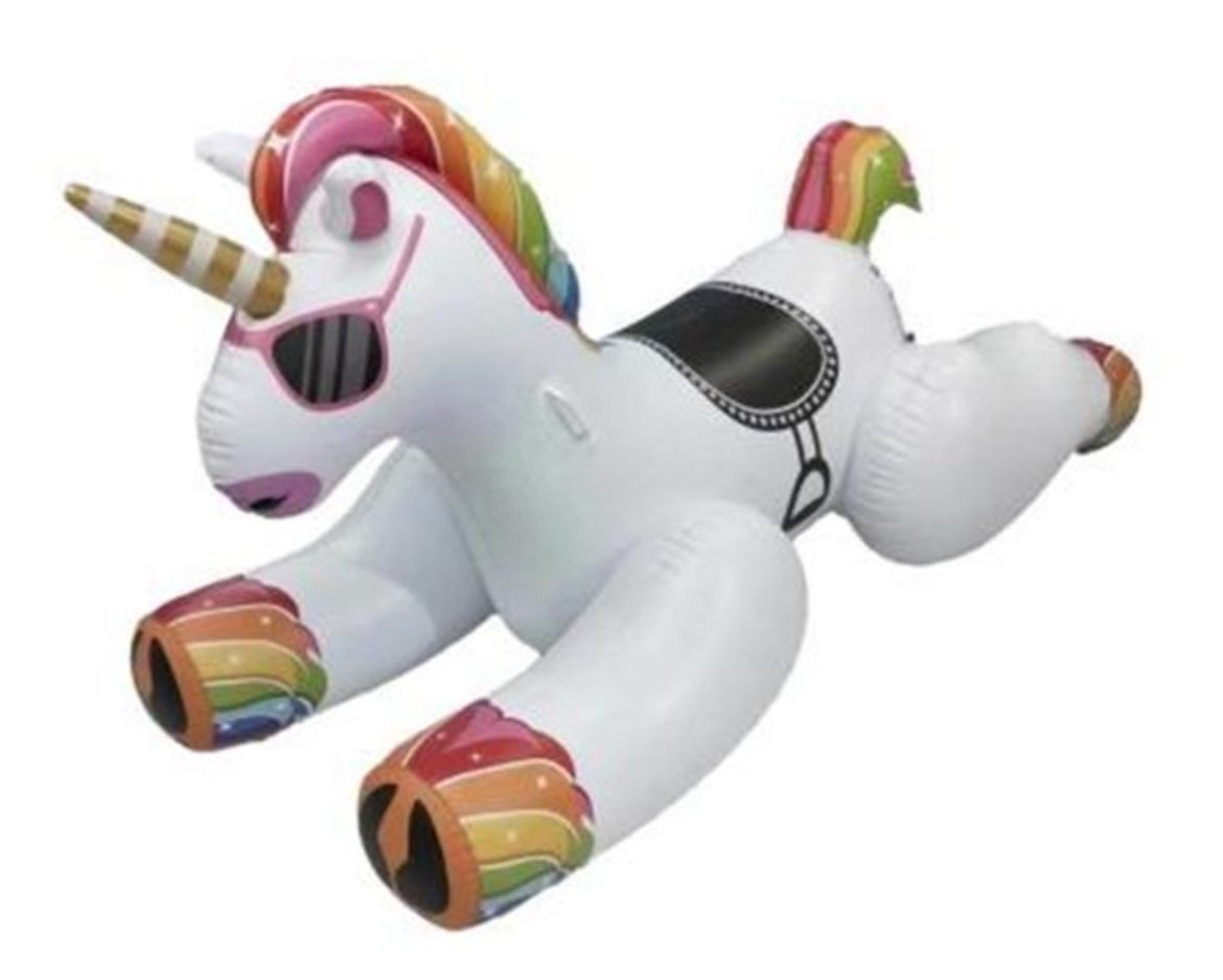 Unicorn inflatable ride on