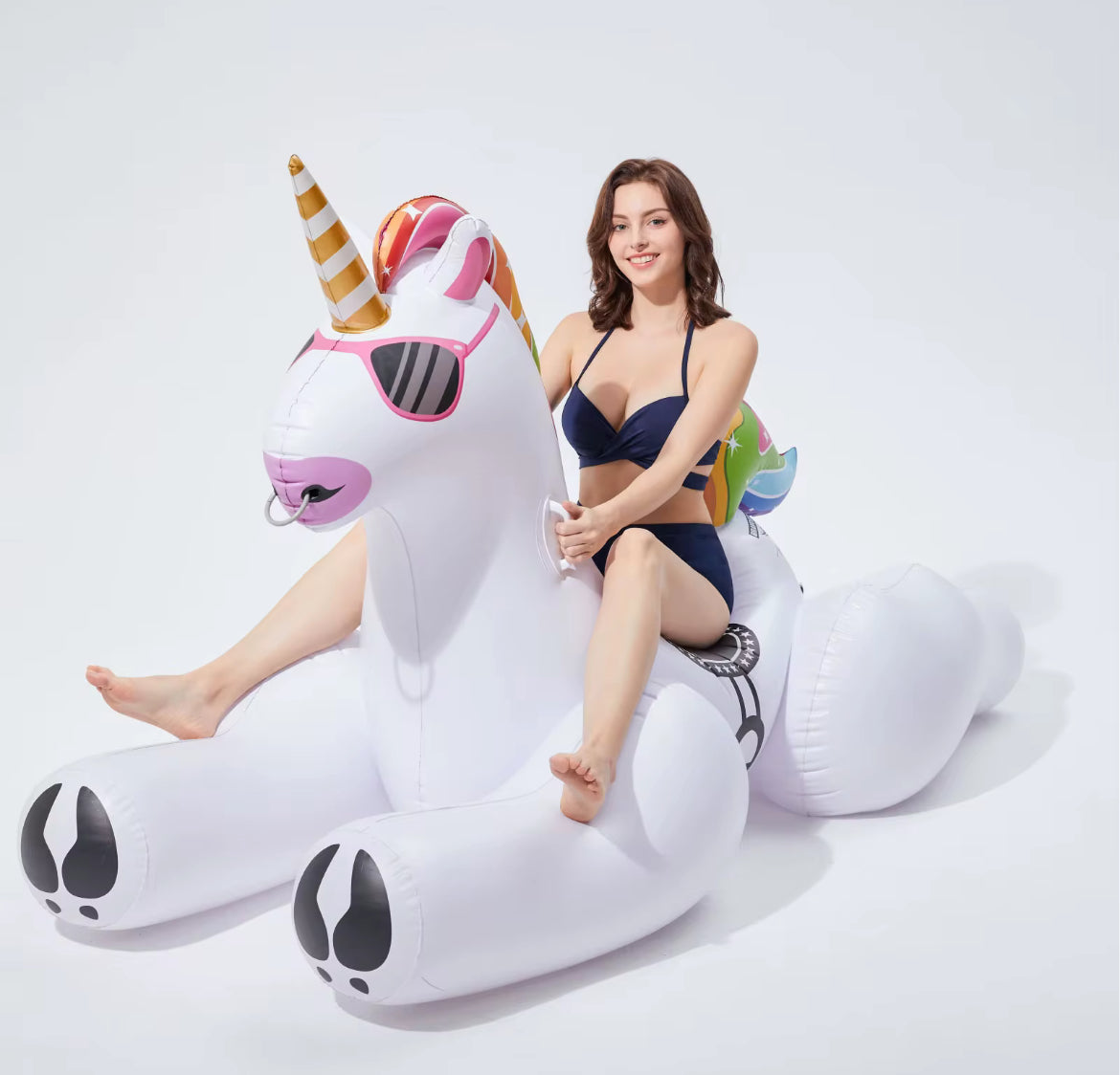 Unicorn inflatable ride on
